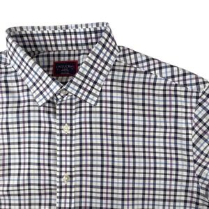 UNTUCKit‎ Mens Large Wrinkle Free Plaid Button Down Shirt Blue Purple White